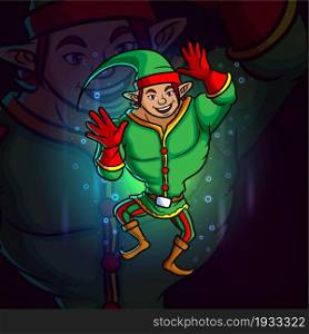 The elf is dancing esport logo design