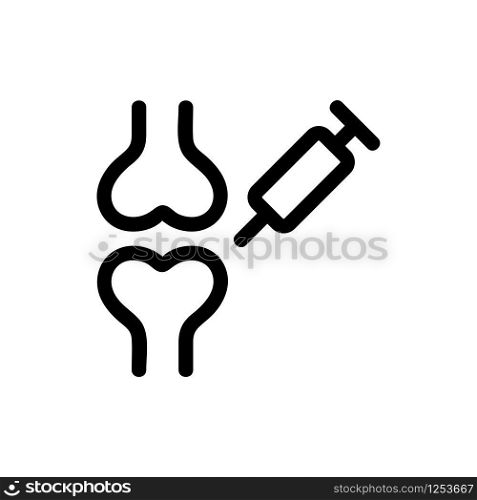 The expression bone icon is a vector. Thin line sign. Isolated contour symbol illustration. The expression bone icon is a vector. Isolated contour symbol illustration