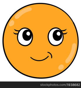 The female ball head is orange with a beautiful seductive face