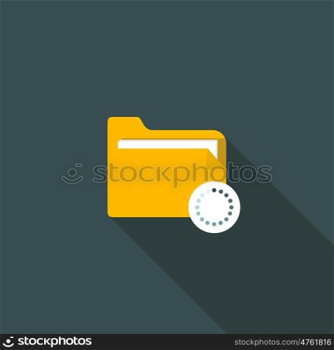 The folder is in flat style. Vector illustration