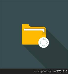 The folder is in flat style. Vector illustration