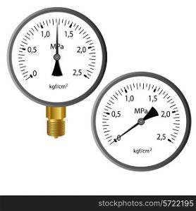 The gas manometer isolated on white background