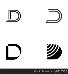The geometry of the initial logo letter D. Logo design with a minimalist and elegant style. Logo for companies and initials.
