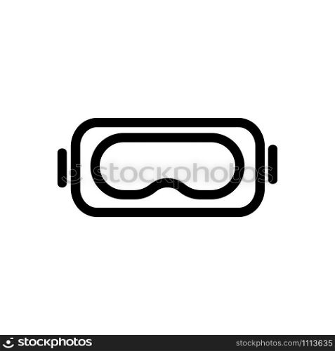 The glasses mask icon vector. Thin line sign. Isolated contour symbol illustration. The glasses mask icon vector. Isolated contour symbol illustration