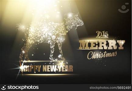 The goat - a new year symbol of 2015. Vector illustration.