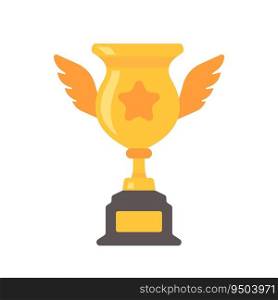 The golden trophy of success. Awards for winners of sports games