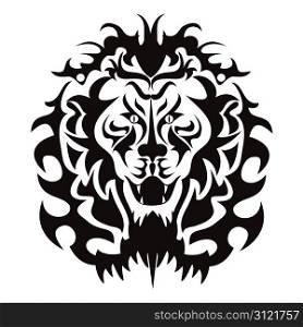 the graphic pattern of lion head