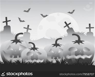 the gray tone background of halloween pumpkin for celebrating halloween holiday