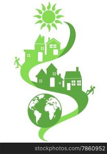 the green eco background of natural community