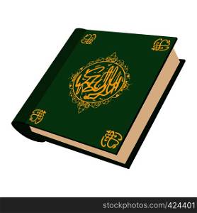 The holy Quran cartoon icon on a white background. The holy Quran cartoon icon