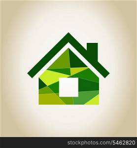 The house from geometrical figures. A vector illustration