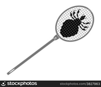 The illustration of a gray louse swatter