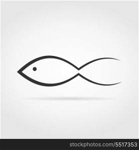 The image an icon fish. A vector illustration