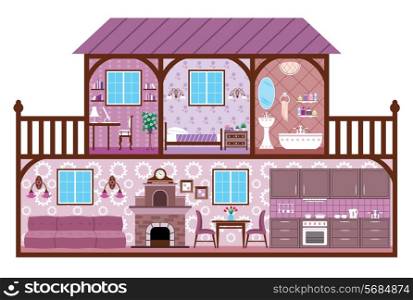 The image of rooms of a house with design elements.