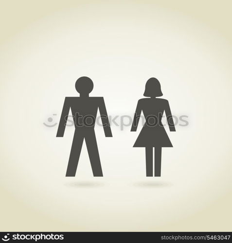 The image the man and the woman. A vector illustration