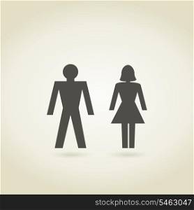The image the man and the woman. A vector illustration