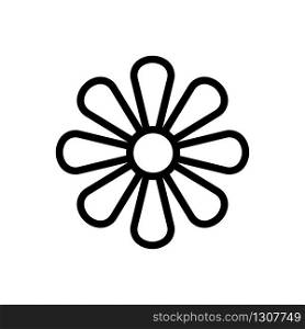 the inflorescence of chrysanthemum icon vector. the inflorescence of chrysanthemum sign. isolated contour symbol illustration. the inflorescence of chrysanthemum icon vector outline illustration
