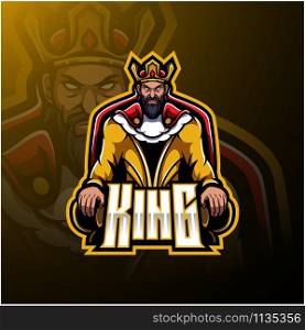 The King esport mascot logo design