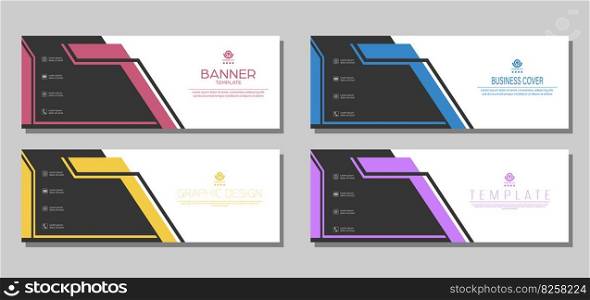 The layout of the banner, cover, poster, poster. A set of geometric style templates