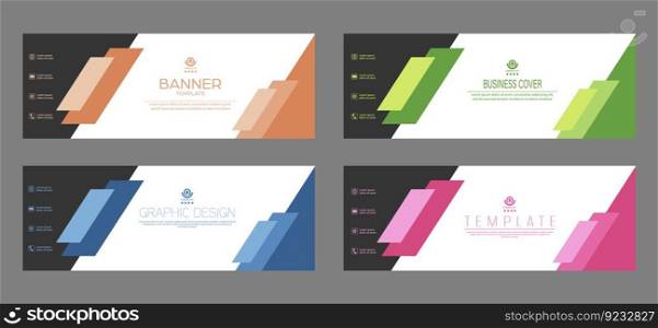 The layout of the banner, cover, poster, poster. A set of geometric style templates