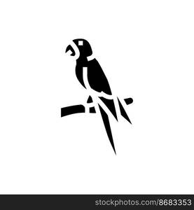 the lears macaw bird exotic glyph icon vector. the lears macaw bird exotic sign. isolated symbol illustration. the lears macaw bird exotic glyph icon vector illustration