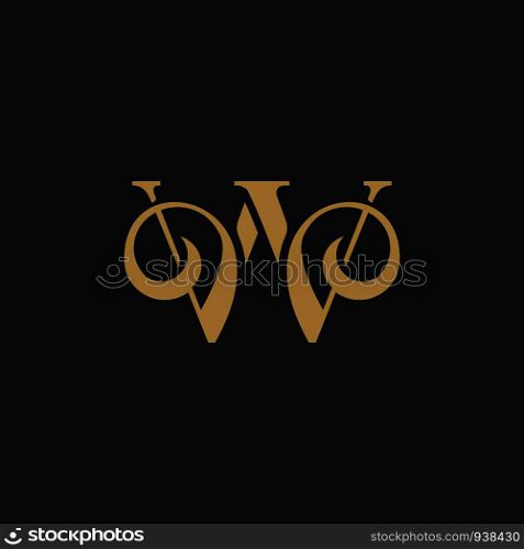 the letter W monogram in vintage style. suitable for tattoos and decoration. logo template