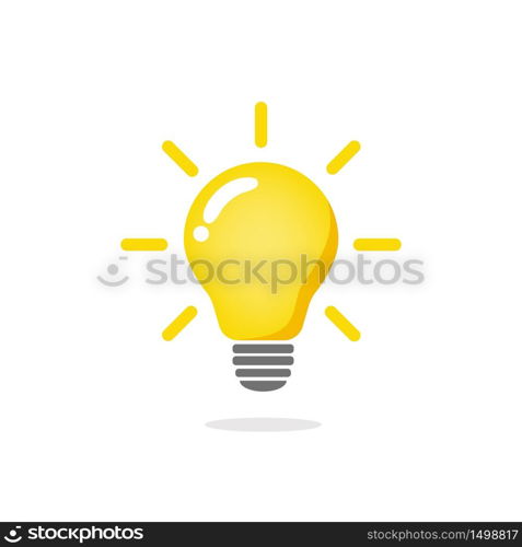 The light bulb is full of ideas And creative thinking, analytical thinking for processing. Light bulb icon vector. ideas symbol illustration.