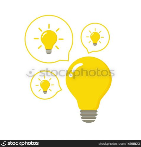 The light bulb is full of ideas And creative thinking, analytical thinking for processing. Light bulb icon vector. ideas symbol illustration.