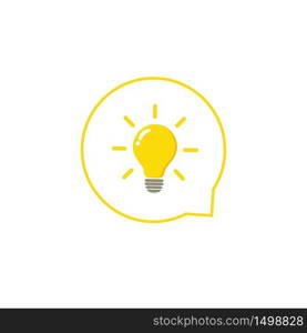 The light bulb is full of ideas And creative thinking, analytical thinking for processing. Light bulb icon vector. ideas symbol illustration.