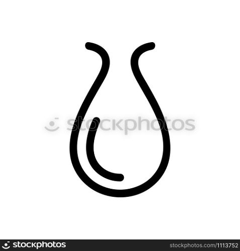 The liquid icon is the vector. Thin line sign. Isolated contour symbol illustration. The liquid icon is dripping. Isolated contour symbol illustration