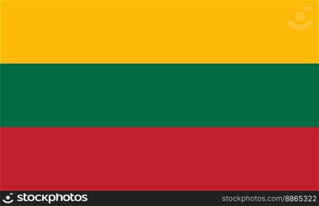 the Lithuanian national flag of Lithuania, Europe. Lithuanian Flag of Lithuania