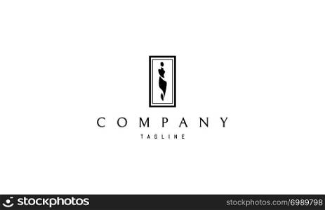 The logo is an abstract image of the silhouette of a girl.