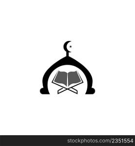 the logo of the Koran and the mosque,vector illustration design template.