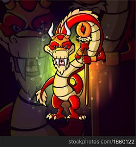 The mage dragon esport mascot design