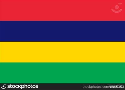 the Mauritian national flag of Mauritius, Africa. Mauritian Flag of Mauritius