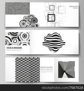 The minimal vector layout of square format covers design templates for trifold brochure, flyer, magazine. Trendy geometric abstract background in minimalistic flat style with dynamic composition. The minimal vector layout of square format covers design templates for trifold brochure, flyer, magazine. Trendy geometric abstract background in minimalistic flat style with dynamic composition.