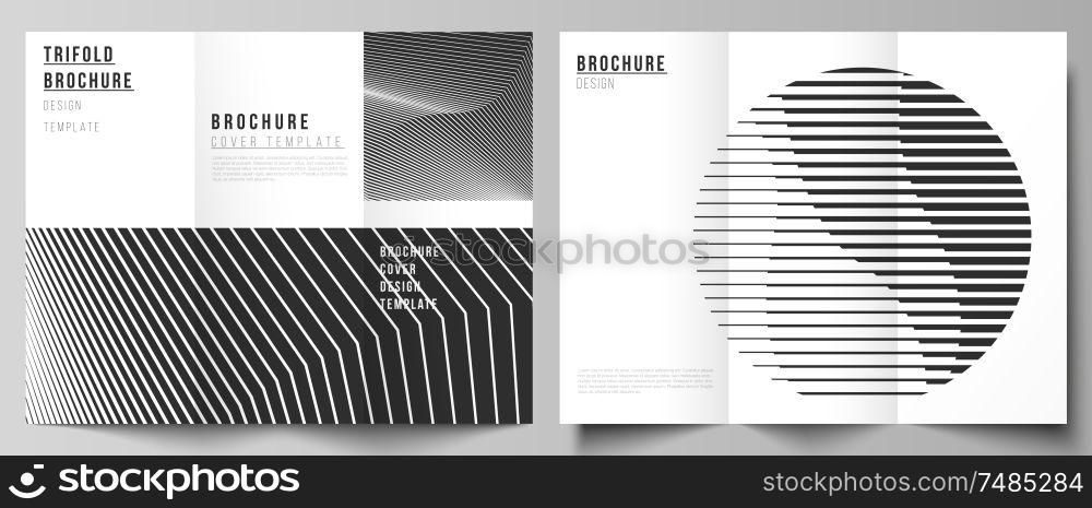 The minimal vector layouts. Modern creative covers design templates for trifold brochure or flyer. Geometric abstract background, futuristic science and technology concept for minimalistic design. The minimal vector layouts. Modern creative covers design templates for trifold brochure or flyer. Geometric abstract background, futuristic science and technology concept for minimalistic design.