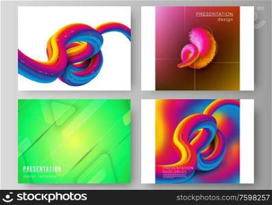 The minimalistic abstract vector illustration layout of the presentation slides design business templates. Futuristic technology design, colorful backgrounds with fluid gradient shapes composition. The minimalistic abstract vector illustration layout of the presentation slides design business templates. Futuristic technology design, colorful backgrounds with fluid gradient shapes composition.