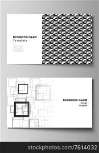 The minimalistic abstract vector illustration layout of two creative business cards design templates. Trendy geometric abstract background in minimalistic flat style with dynamic composition. The minimalistic abstract vector illustration layout of two creative business cards design templates. Trendy geometric abstract background in minimalistic flat style with dynamic composition.