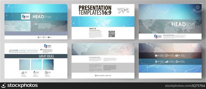 The minimalistic abstract vector illustration of the editable layout of high definition presentation slides design business templates. Molecule structure. Science, technology concept. Polygonal design. The minimalistic abstract vector illustration of the editable layout of high definition presentation slides design business templates. Molecule structure. Science, technology concept. Polygonal design.