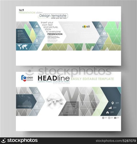 The minimalistic abstract vector illustration of the editable layout of high definition presentation slides design business templates. Rows of colored diagram with peaks of different height.. The minimalistic abstract vector illustration of the editable layout of high definition presentation slides design business templates. Rows of colored diagram with peaks of different height