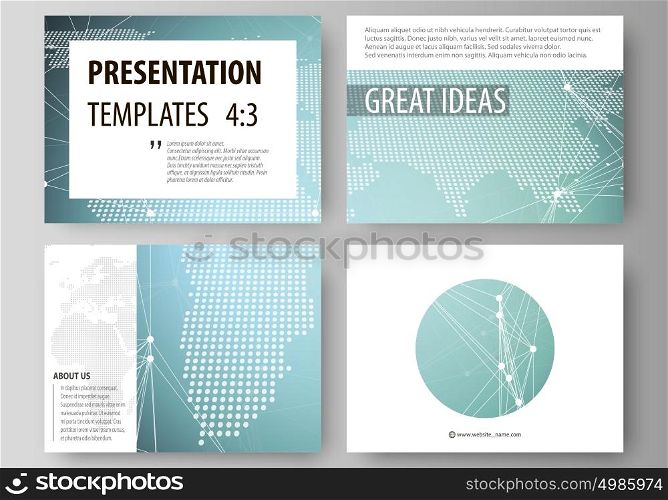 The minimalistic abstract vector illustration of the editable layout of the presentation slides design business templates. Chemistry pattern with molecule structure. Medical DNA research.. The minimalistic abstract vector illustration of the editable layout of the presentation slides design business templates. Chemistry pattern with molecule structure. Medical DNA research