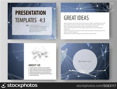 The minimalistic abstract vector illustration of the editable layout of the presentation slides design business templates. Abstract global design. Chemistry pattern, molecule structure.. The minimalistic abstract vector illustration of the editable layout of the presentation slides design business templates. Abstract global design. Chemistry pattern, molecule structure