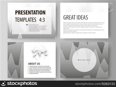 The minimalistic abstract vector illustration of the editable layout of the presentation slides design business templates. Rows of colored diagram with peaks of different height.. The minimalistic abstract vector illustration of the editable layout of the presentation slides design business templates. Rows of colored diagram with peaks of different height
