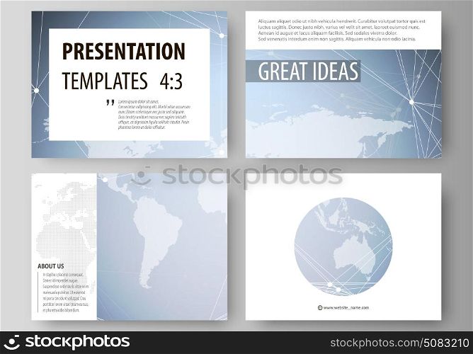 The minimalistic abstract vector illustration of the editable layout of the presentation slides design business templates. Polygonal texture. Global connections, futuristic geometric concept.. The minimalistic abstract vector illustration of the editable layout of the presentation slides design business templates. Polygonal texture. Global connections, futuristic geometric concept