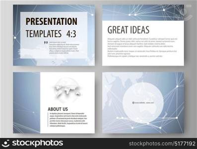 The minimalistic abstract vector illustration of the editable layout of the presentation slides design business templates. Polygonal texture. Global connections, futuristic geometric concept.. The minimalistic abstract vector illustration of the editable layout of the presentation slides design business templates. Polygonal texture. Global connections, futuristic geometric concept