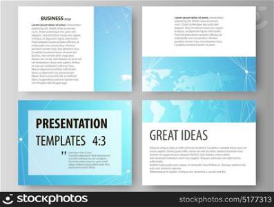 The minimalistic abstract vector illustration of the editable layout of the presentation slides design business templates. Abstract global design. Chemistry pattern, molecule structure.. The minimalistic abstract vector illustration of the editable layout of the presentation slides design business templates. Abstract global design. Chemistry pattern, molecule structure
