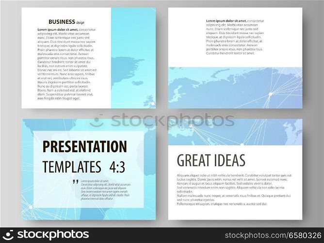 The minimalistic abstract vector illustration of the editable layout of the presentation slides design business templates. Polygonal texture. Global connections, futuristic geometric concept. The minimalistic abstract vector illustration of the editable layout of the presentation slides design business templates. Polygonal texture. Global connections, futuristic geometric concept.