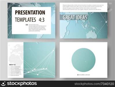 The minimalistic abstract vector illustration of the editable layout of the presentation slides design business templates. Chemistry pattern, connecting lines and dots. Medical concept. The minimalistic abstract vector illustration of the editable layout of the presentation slides design business templates. Chemistry pattern, connecting lines and dots. Medical concept.