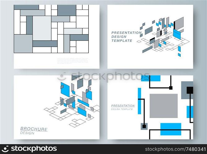 The minimalistic abstract vector illustration of the editable layout of the presentation slides design business templates. Abstract polygonal background, colorful mosaic pattern, retro bauhaus de stijl design. The minimalistic abstract vector illustration of the editable layout of the presentation slides design business templates. Abstract polygonal background, colorful mosaic pattern, retro bauhaus de stijl design.
